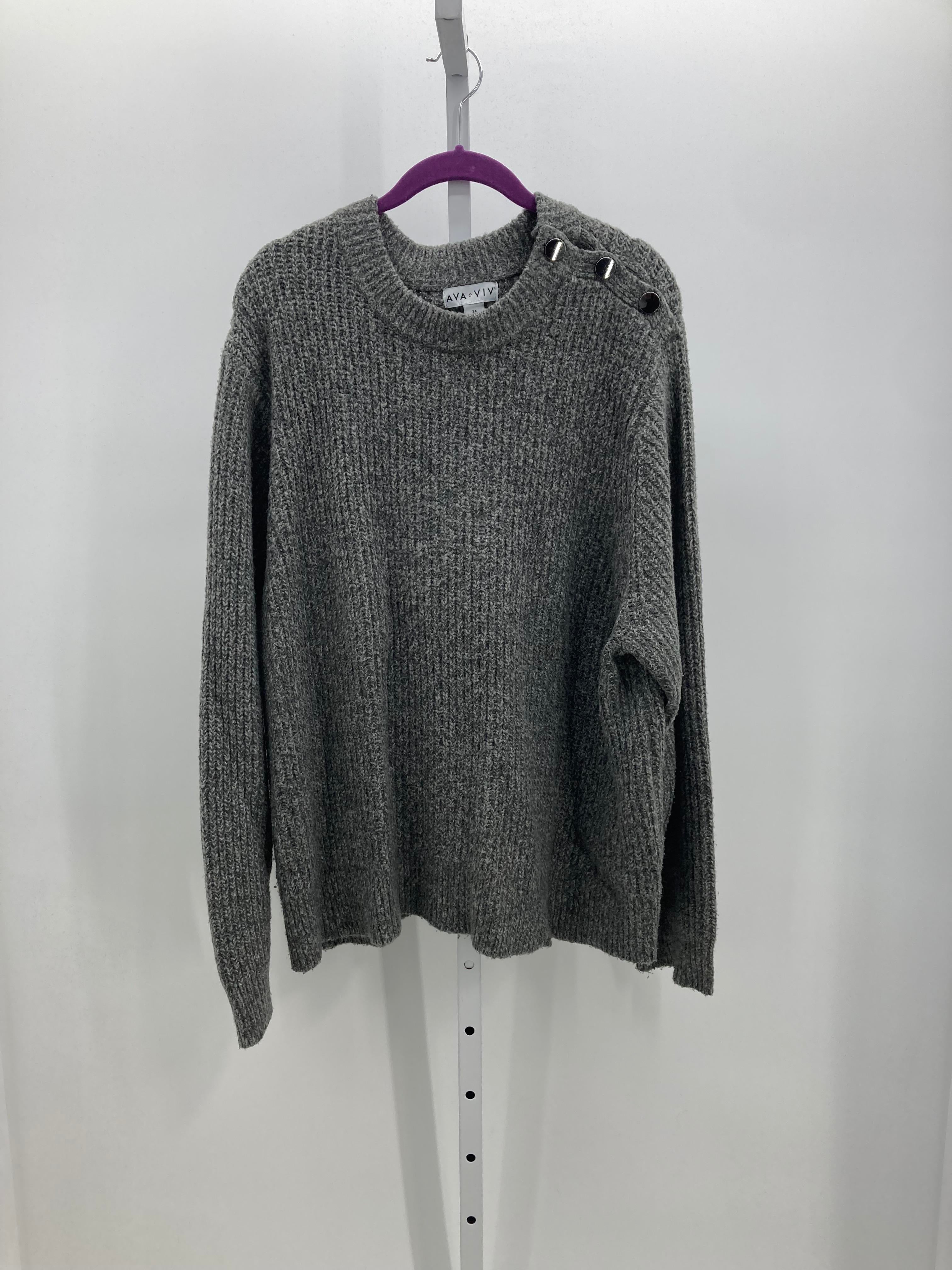 Ava & Viv Size 2X Womens Long Slv Sweater