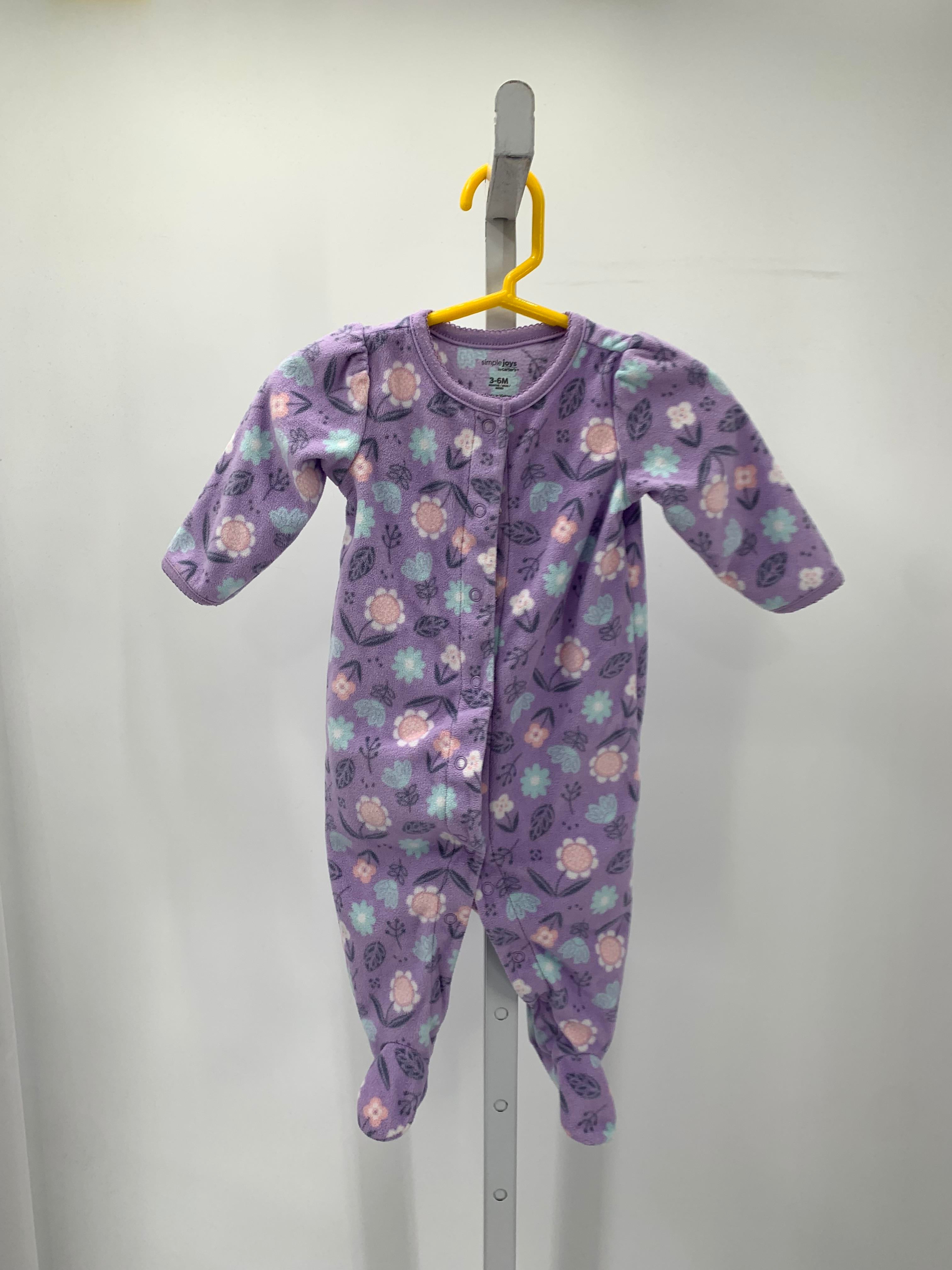 Simple Joys Size 3-6 Months Girls Long Slv. Romper