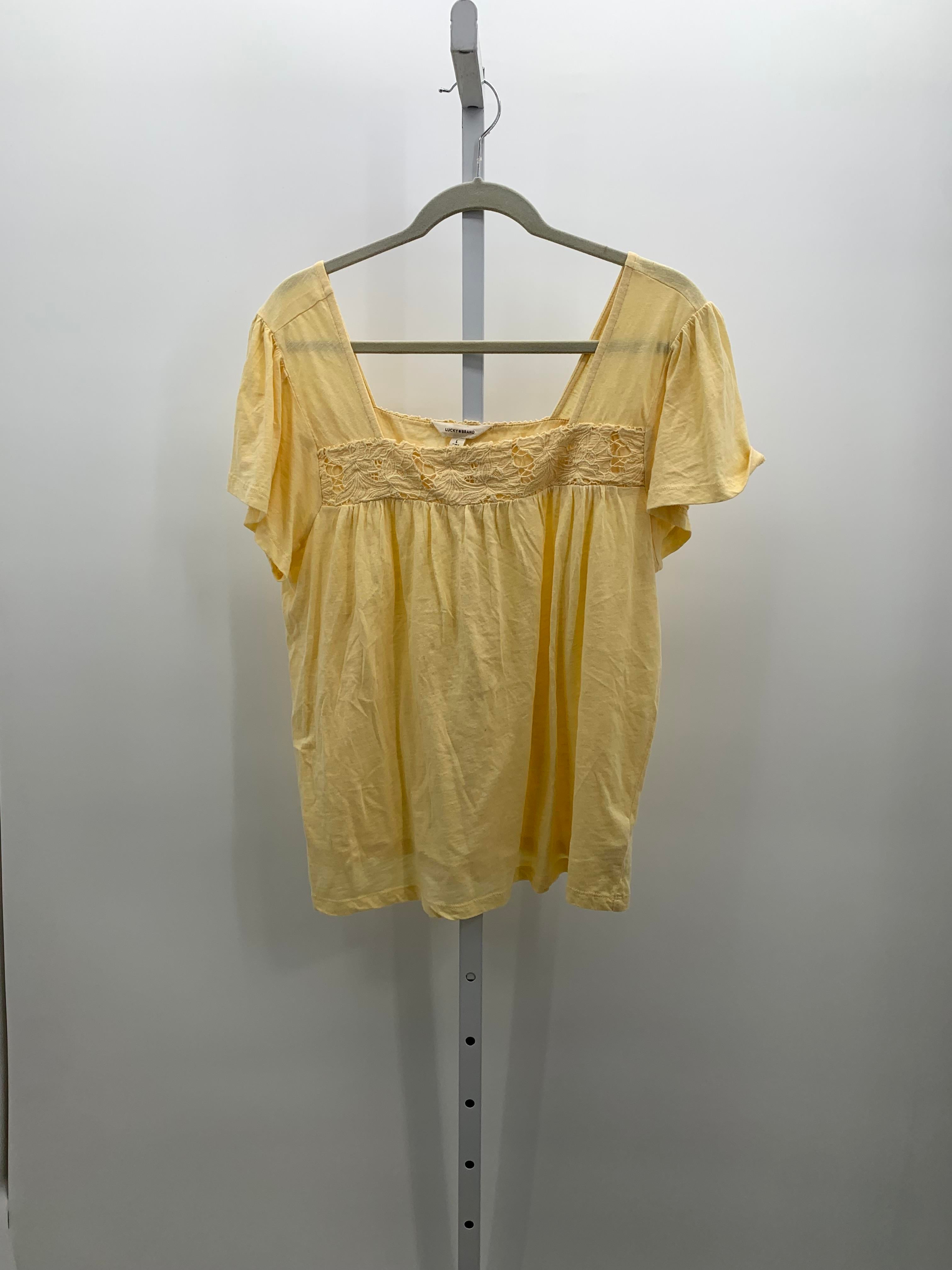 Lucky Brand Size Large Misses Short Sleeve Shirt