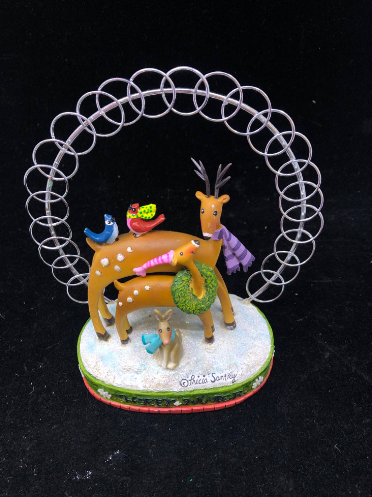 RESIN REINDEER CARD HOLDER.