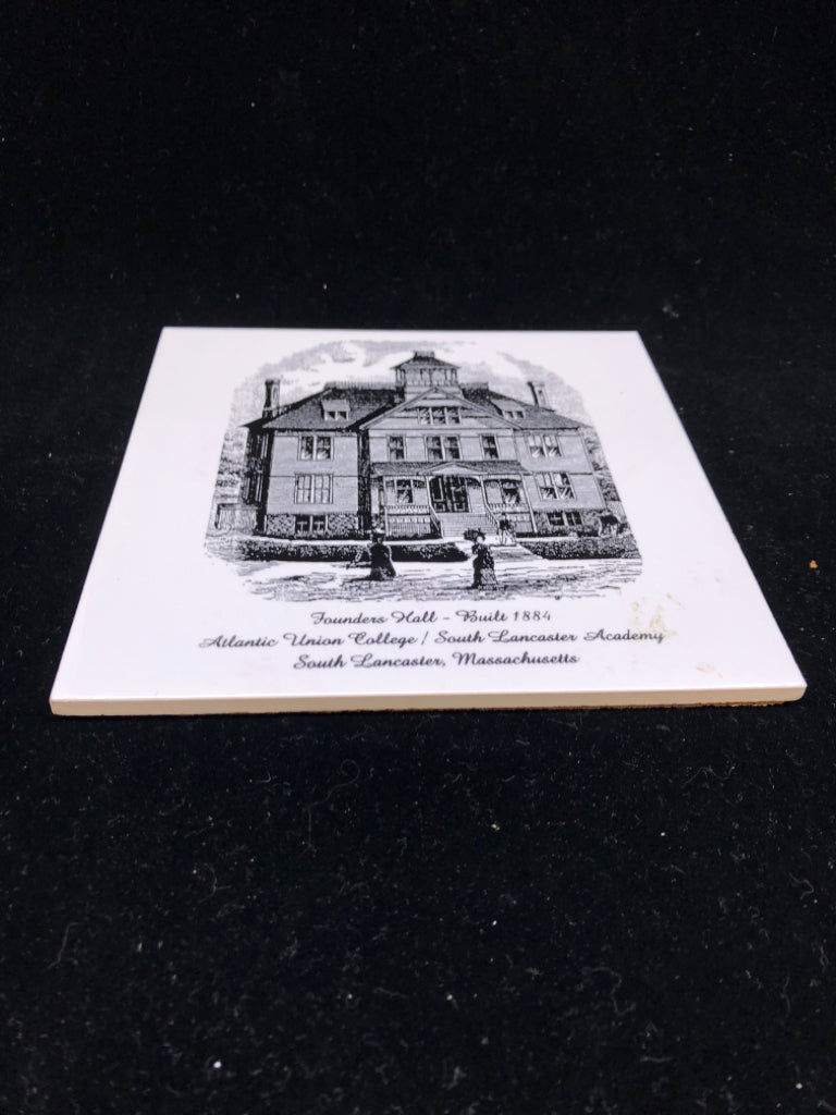 FOUNDERS HALL LANCASTER BLACK AND WHITE TRIVET.