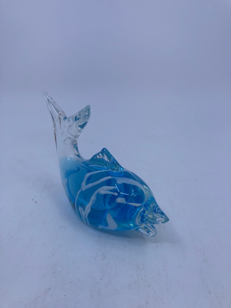 DOLPHIN GLASS FIGURE.