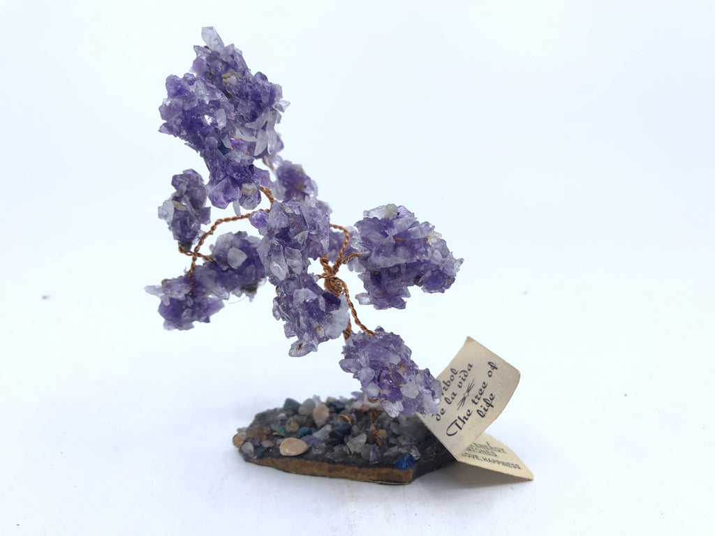 URUGUAYAN PURPLE STONES WIRE TREE.