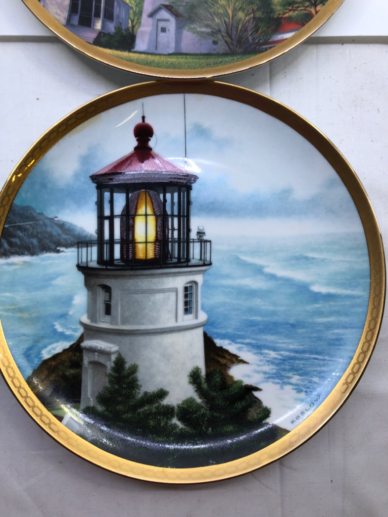 6 VARIOUS LIGHTHOUSE PLATES.