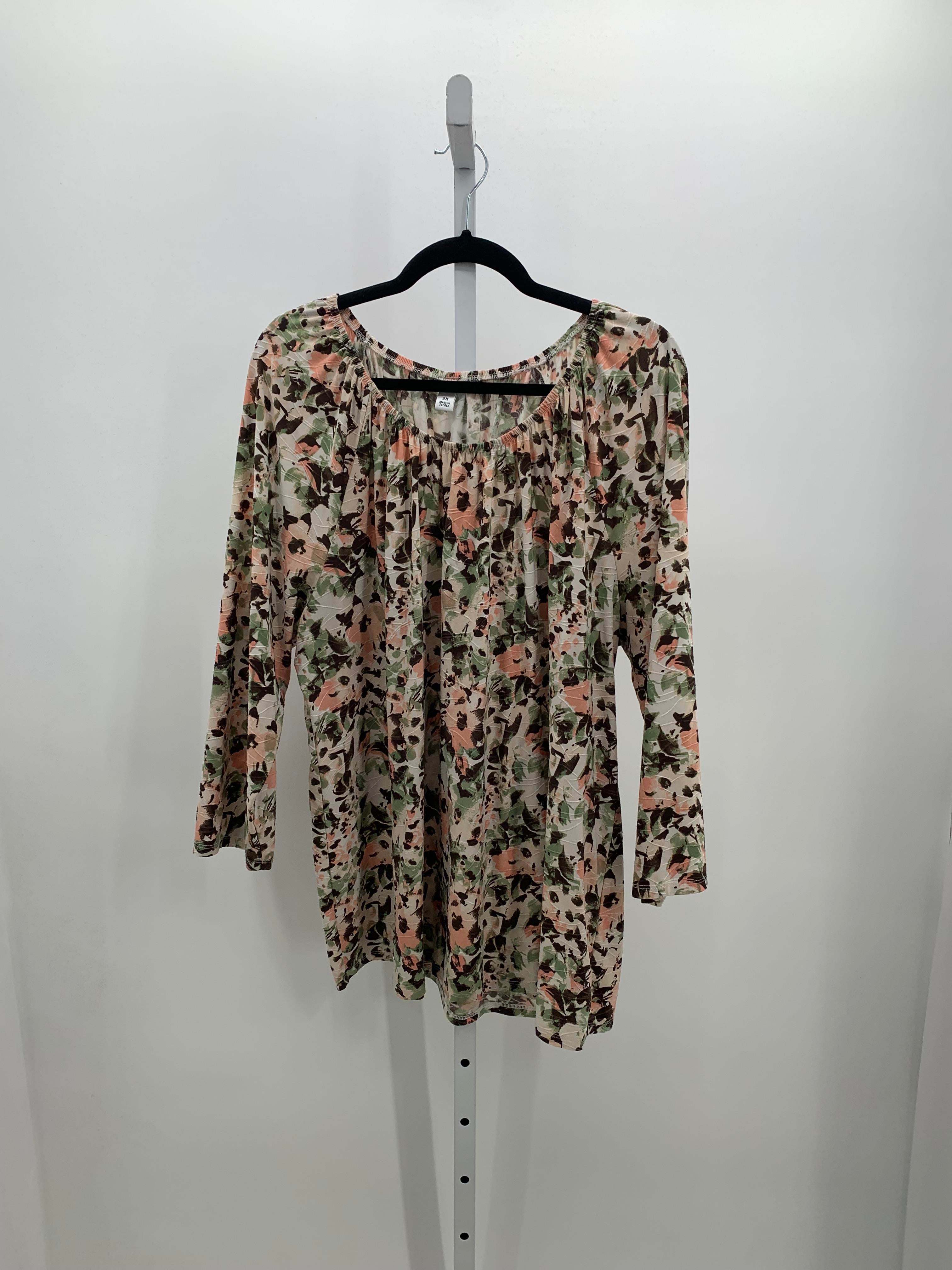 Croft & Barrow Size 2X Womens 3/4 Sleeve Shirt