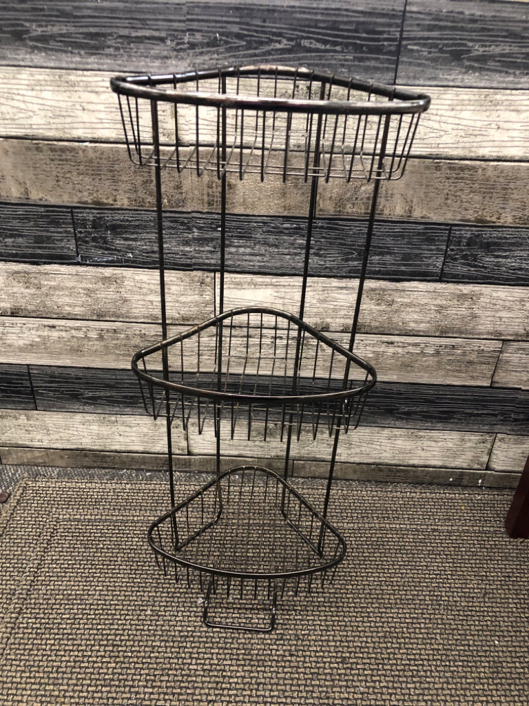 BLACK 3 TIER SHOWER CADDY.