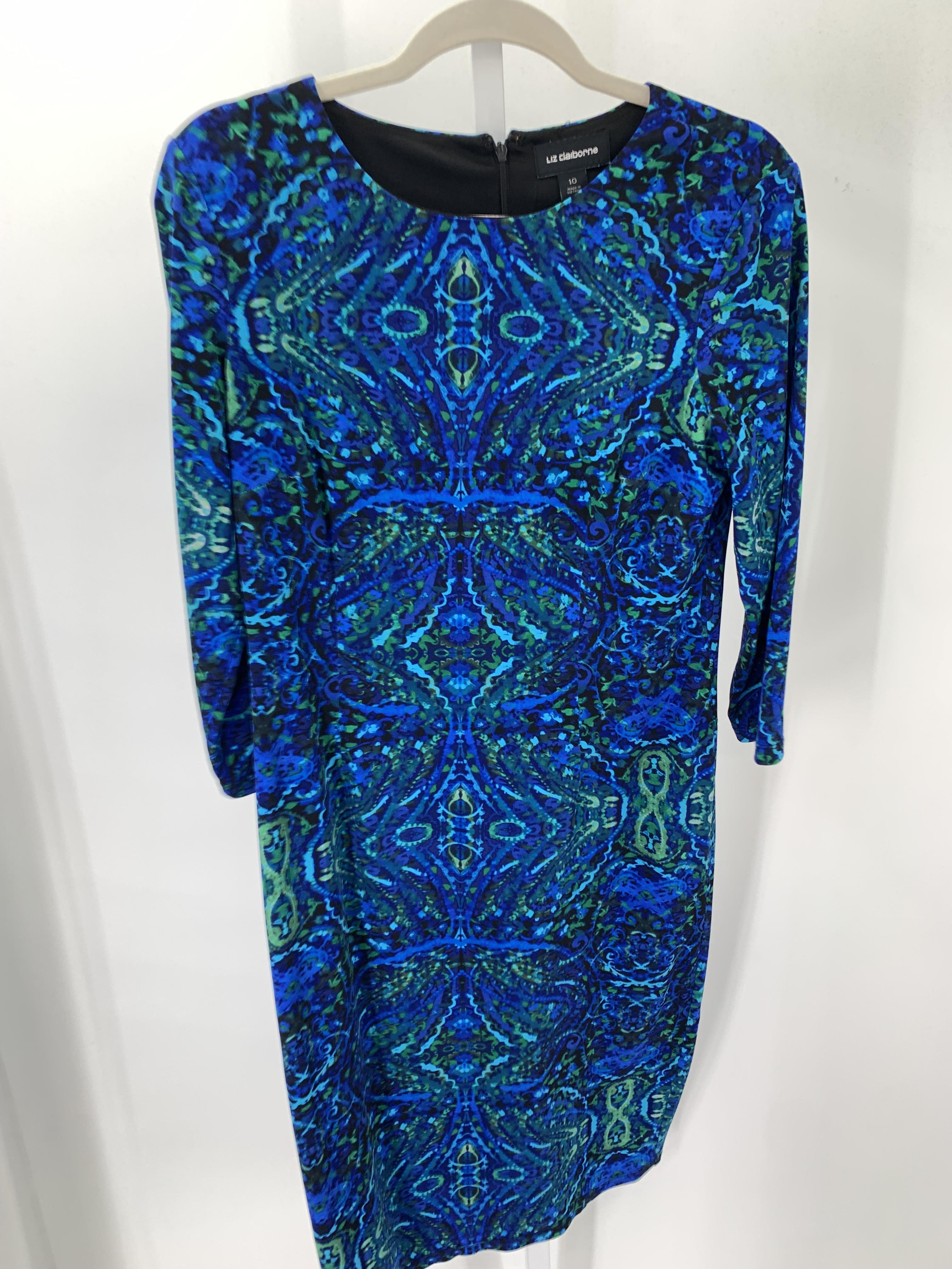 Liz Claiborne Size 10 Misses 3/4 Sleeve Dress