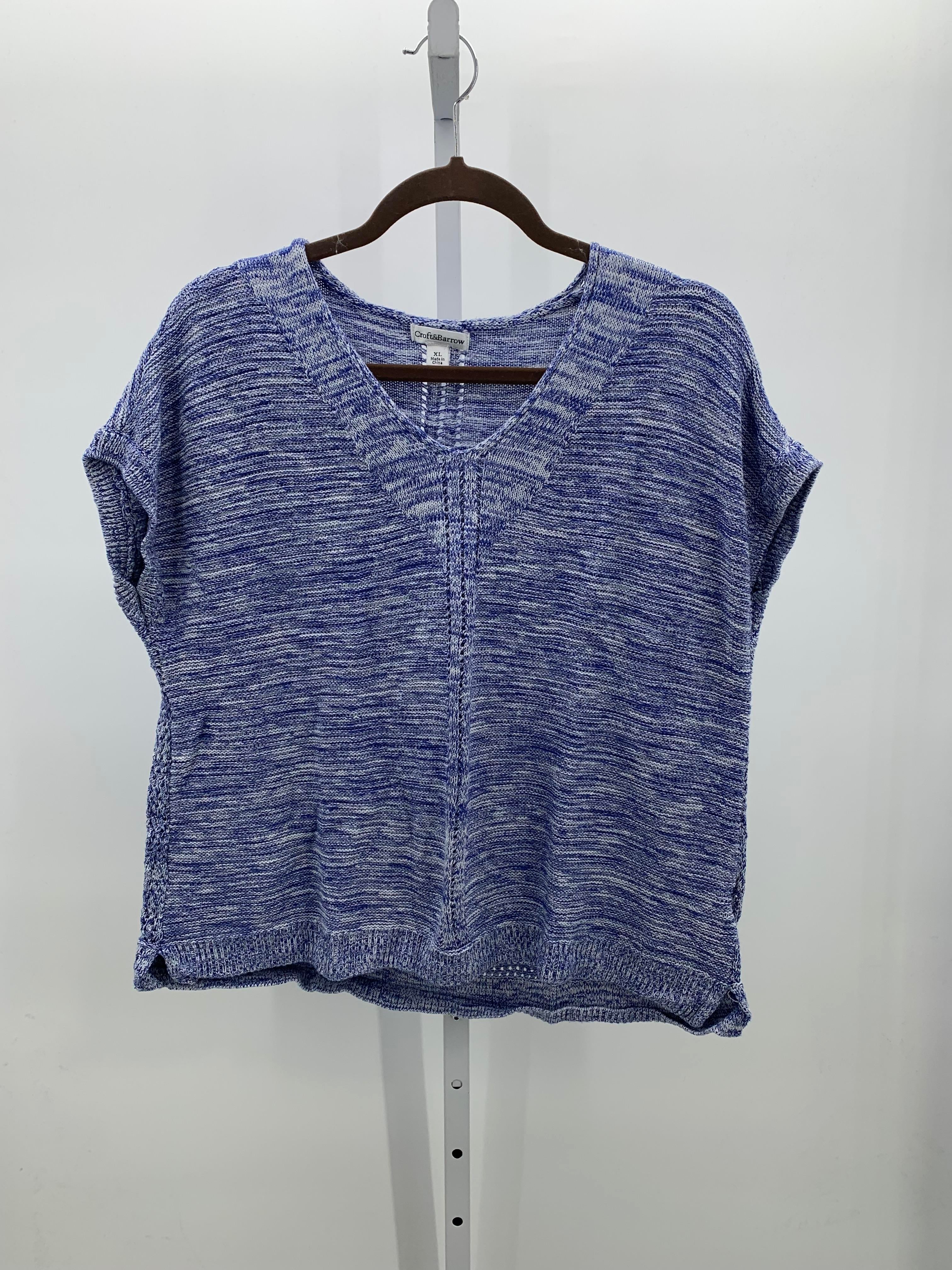 Croft & Barrow Size Extra Large Misses Short Slv Sweater