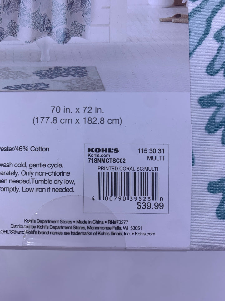 NEW SONOMA SEASIDE SHOWER CURTAIN.