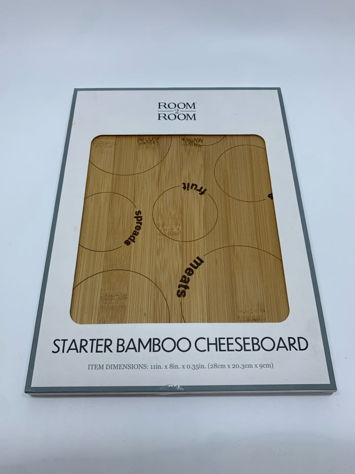 NIB STARTER BAMBOO CHEESE BOARD.