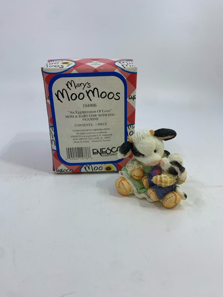 COW IN GREEN DRESS- EGGSPRESSION OF LOVE-MARYS MOO MOO-IN BOX.