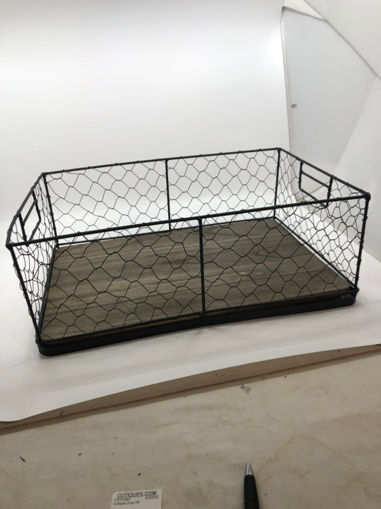 RUSTIC WIRE BASKET.