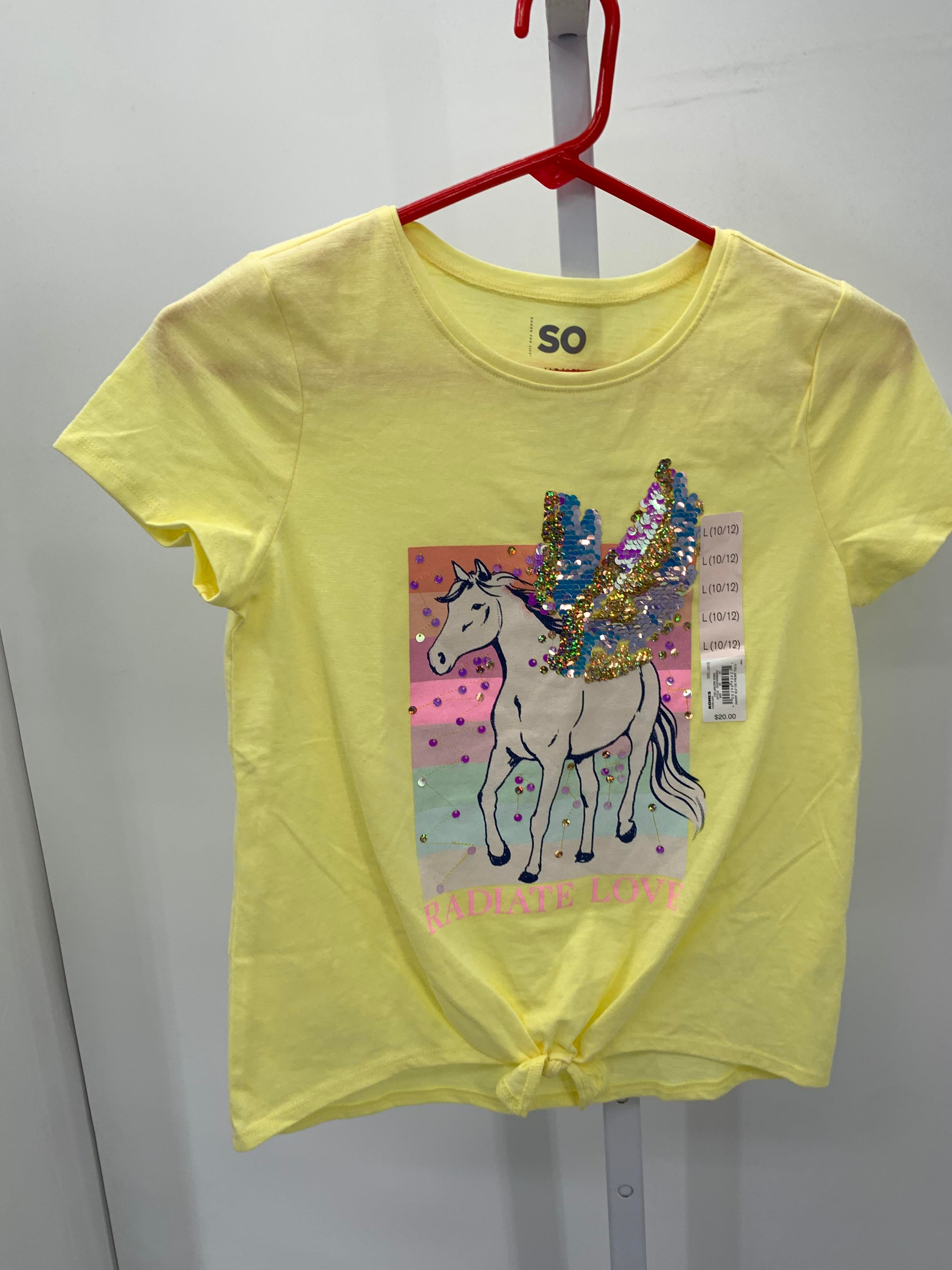 SO Size 10-12 Girls Short Sleeve Shirt
