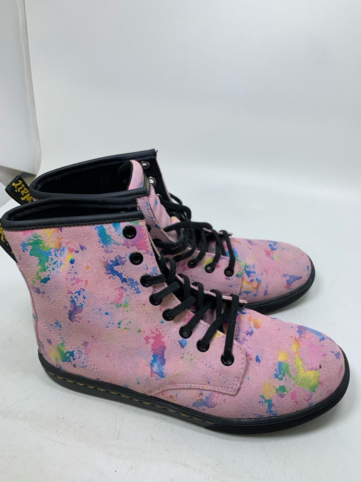 Dr Doc Martens Sheridan Confetti Combat Boots *Minor Wear Interior/Laces