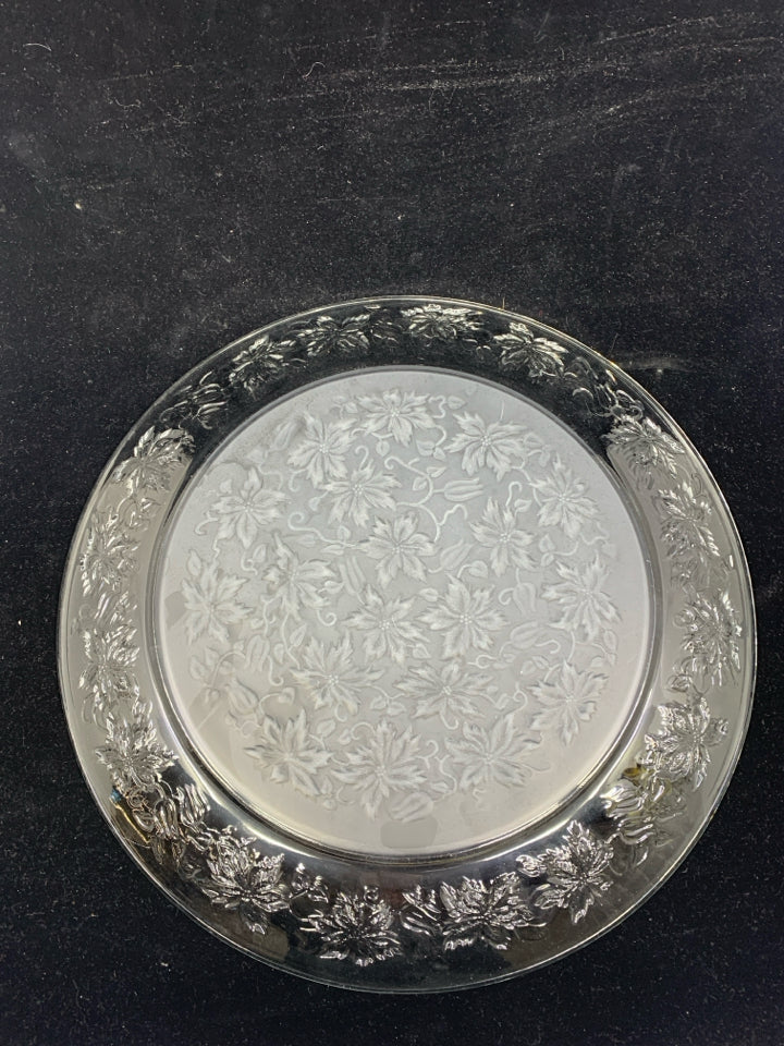 PRINCESS HOUSE FANTASIA POINSETTIA GLASS PLATTER.