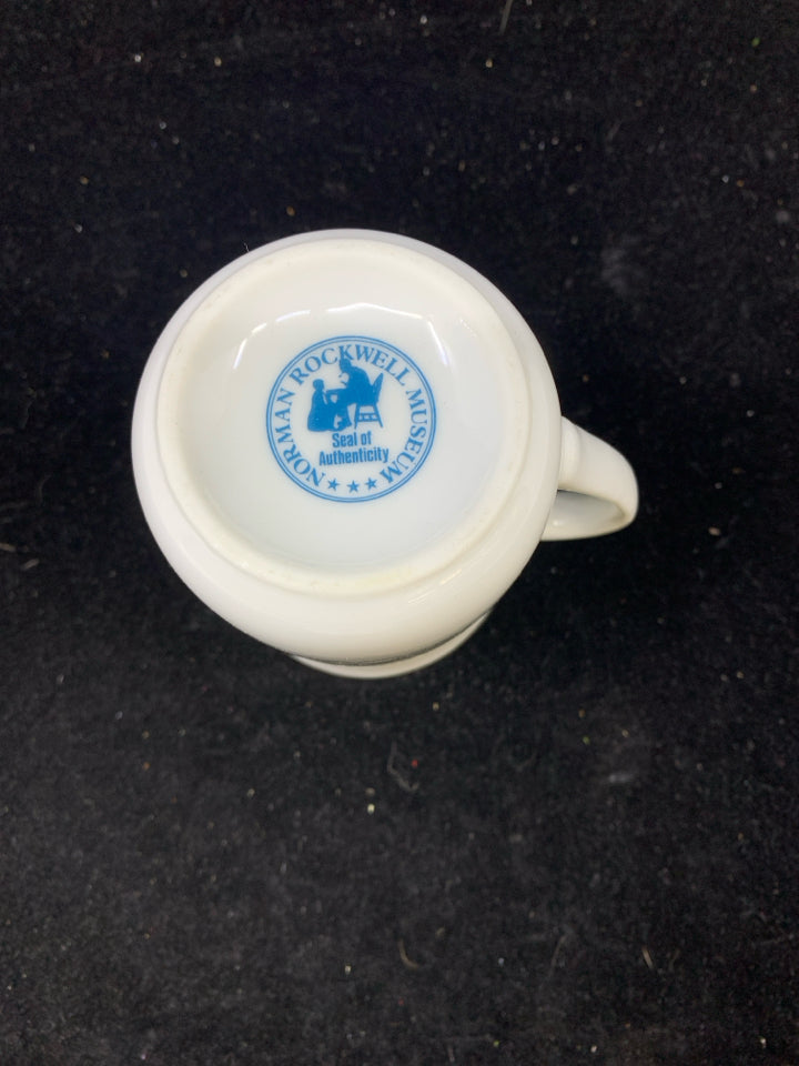 2 PC CUP & SAUCER "THE TOYMAKER" NORMAN ROCKWELL.