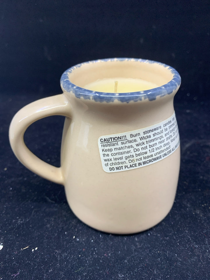 BLUEBERRY STONEWARE FILLED CANDLE.