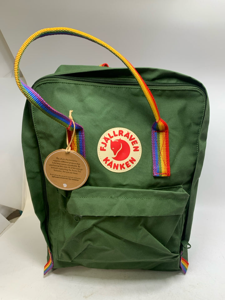 Fjallraven Kanken Rainbow Strap Mini Backpack- With Tags