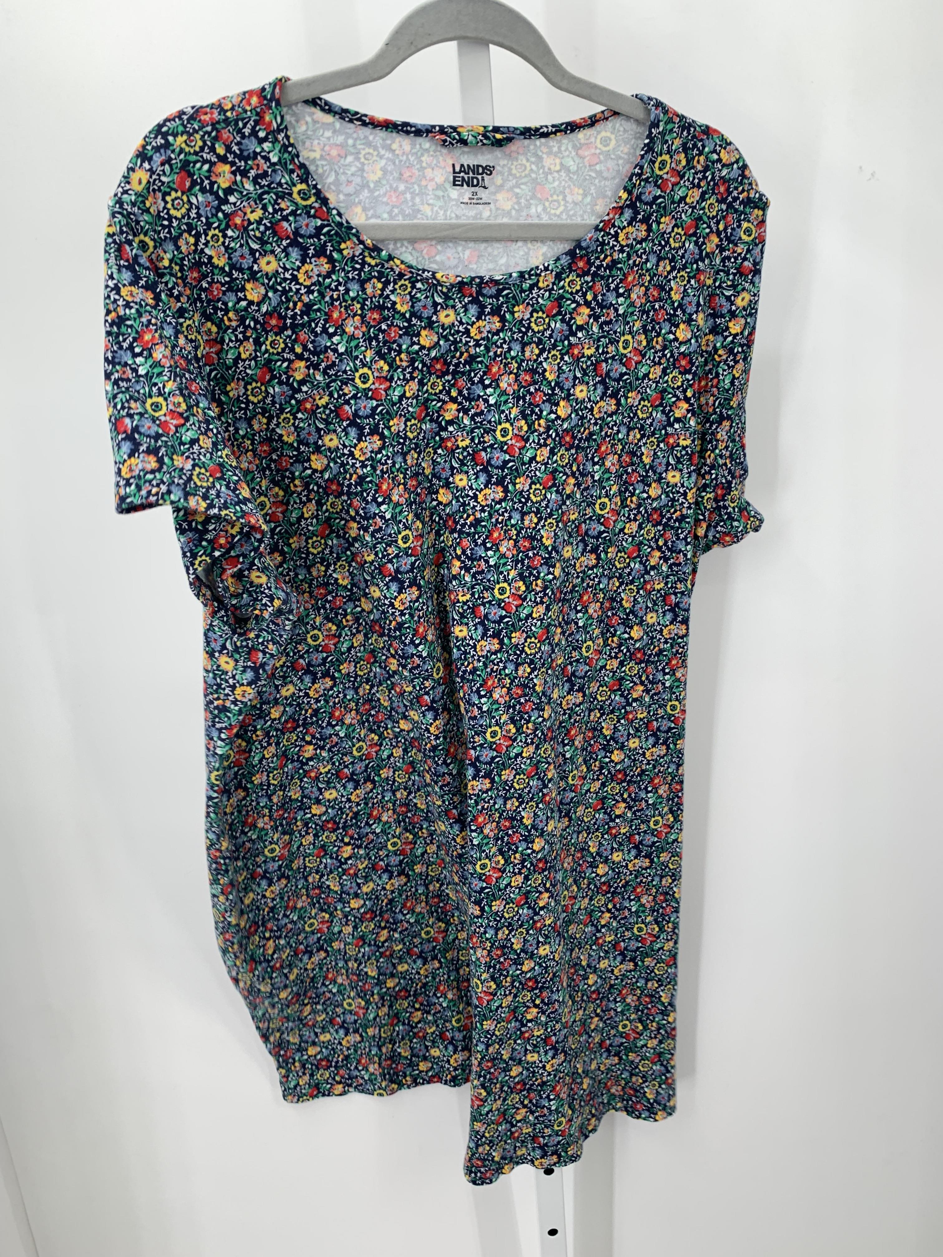 Lands End Size 2X Womens Short Sleeve Dress