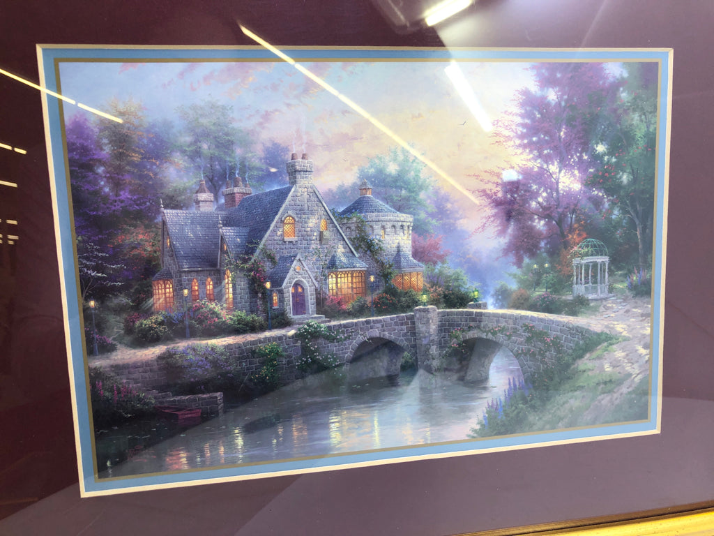THOMAS KINKADE "BEYOND SUMMER GATE" WALL ART.