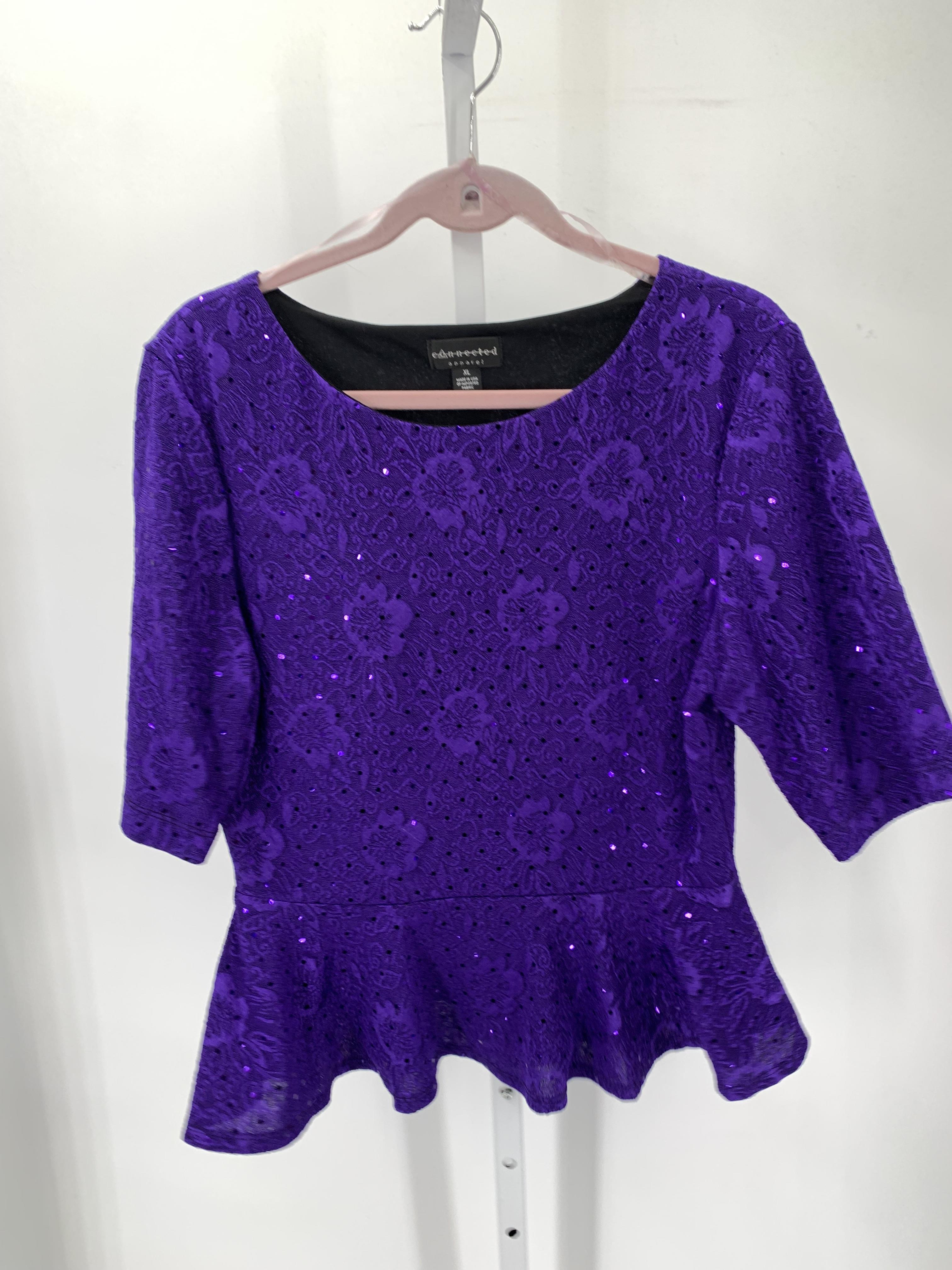 connected apparel Size Extra Large Misses Short Sleeve Shirt