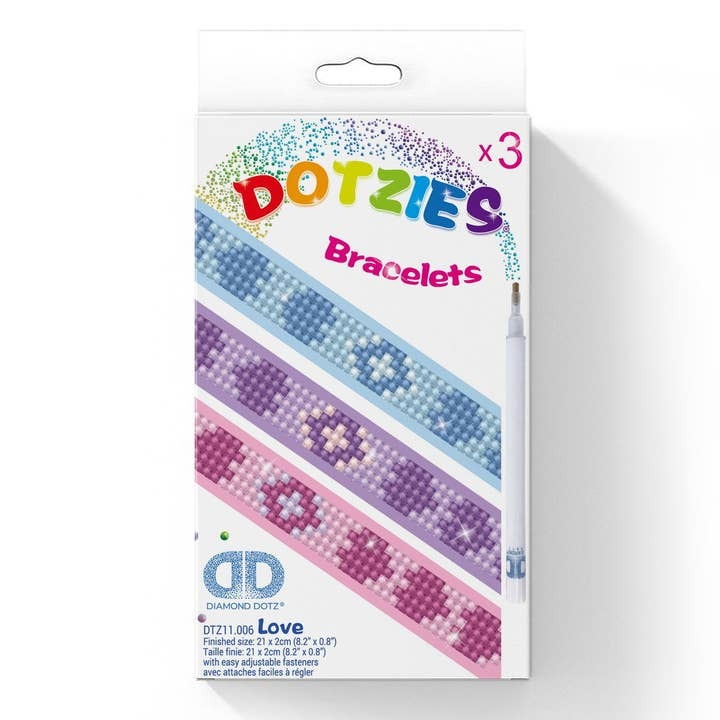 New - Diamond Dotz Dotzies Bracelets - Love Print