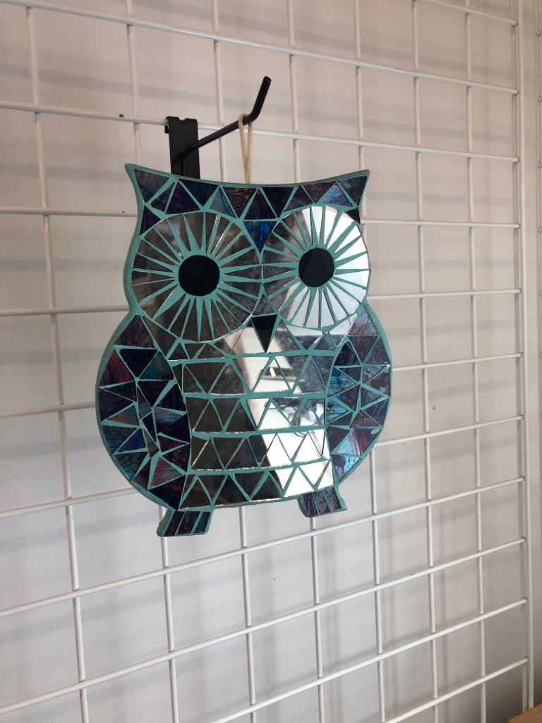 MOSAIC OWL W/MIRROR.