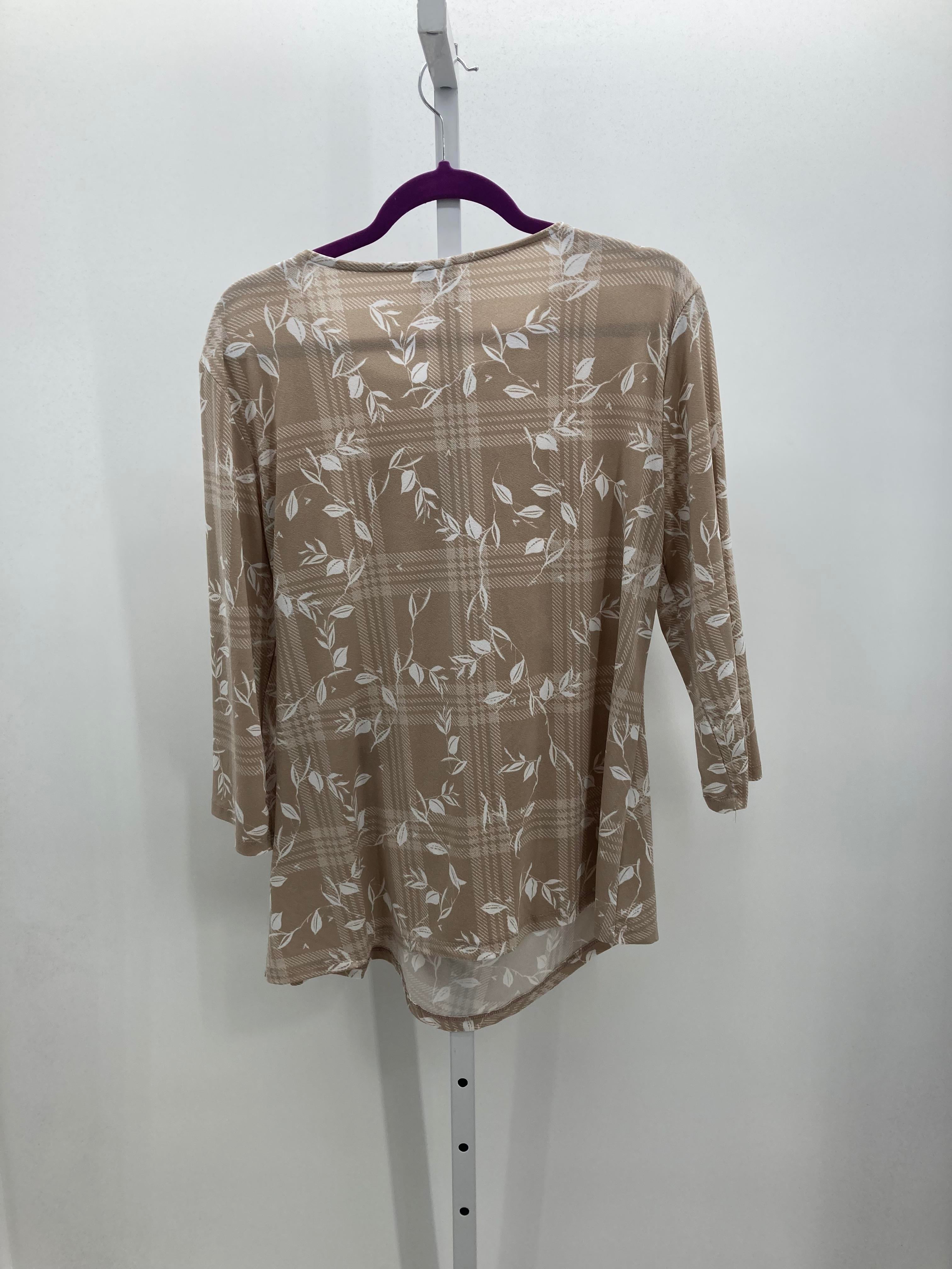 Elle Size Extra Large Misses 3/4 Sleeve Shirt