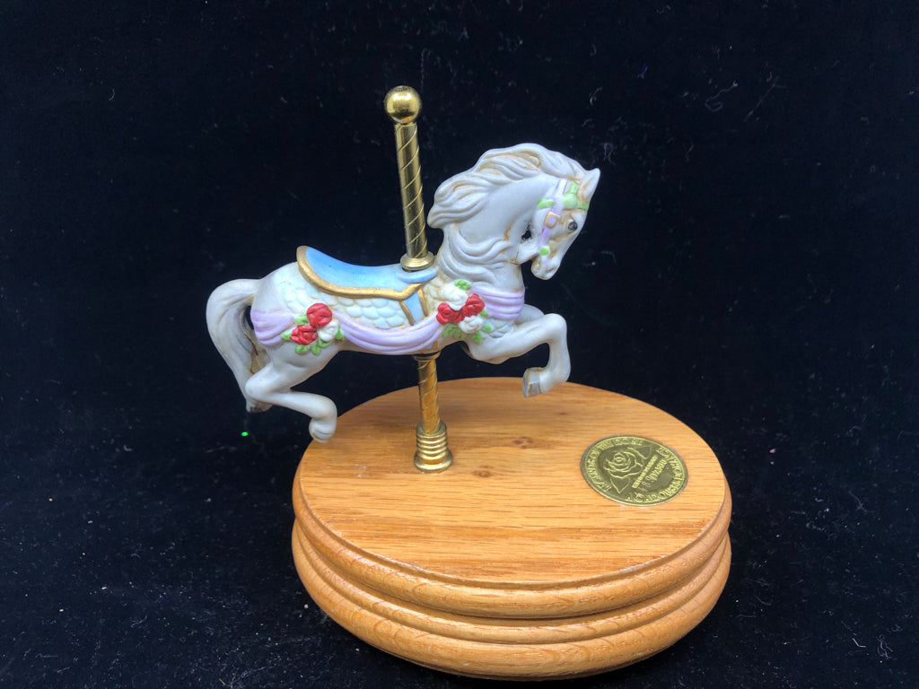 CAROUSEL HORSE MUSIC BOX.