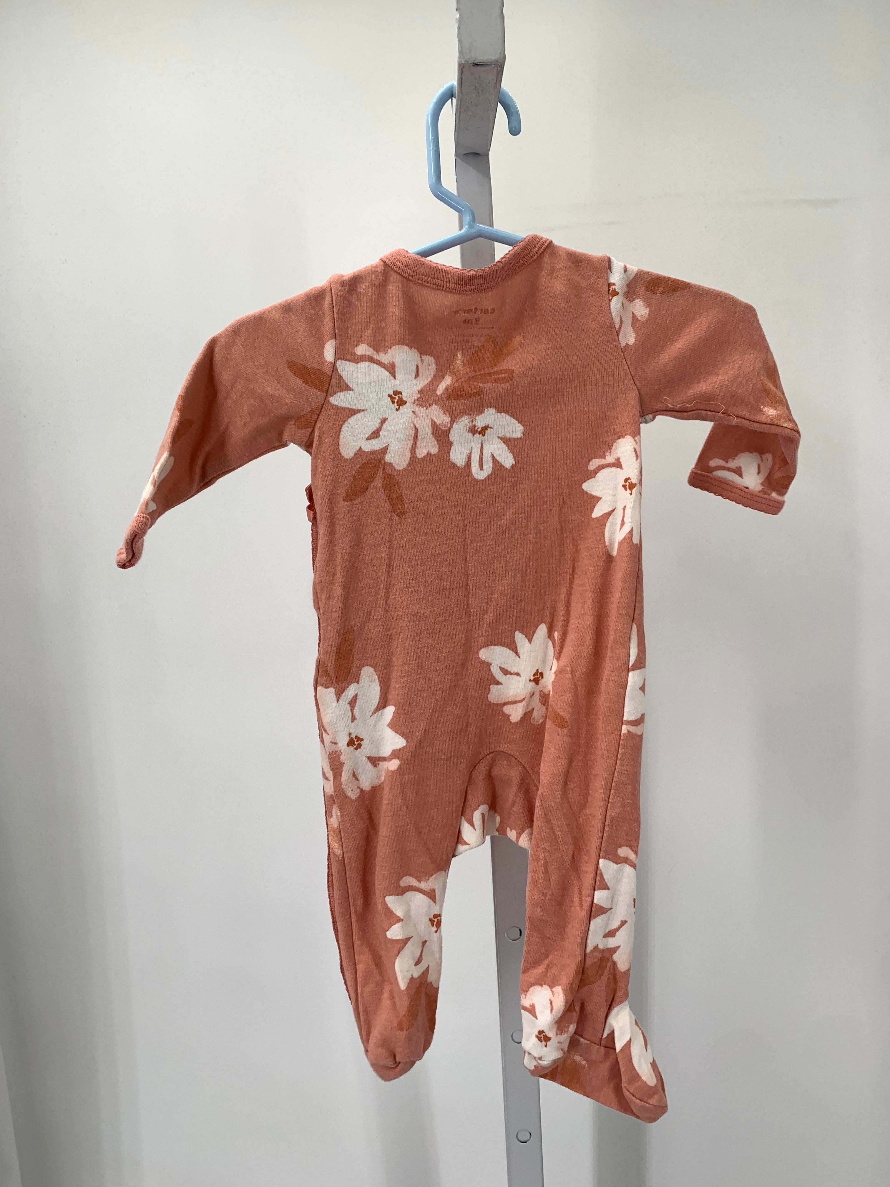 Carters Size 3 Months Girls Long Slv. Romper