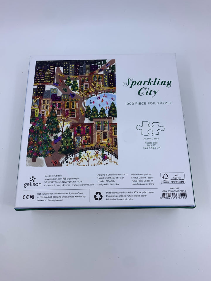 NEW SPARKLING CITY 1000pc FOIL PUZZLE