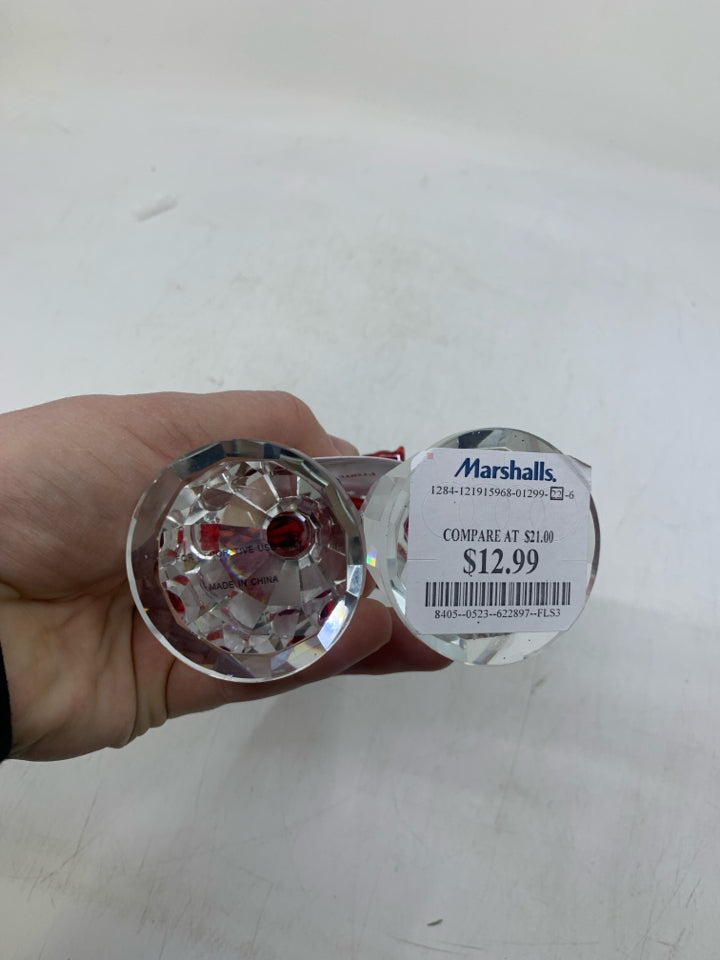 CRYSTAL BELLS WITH BOW.