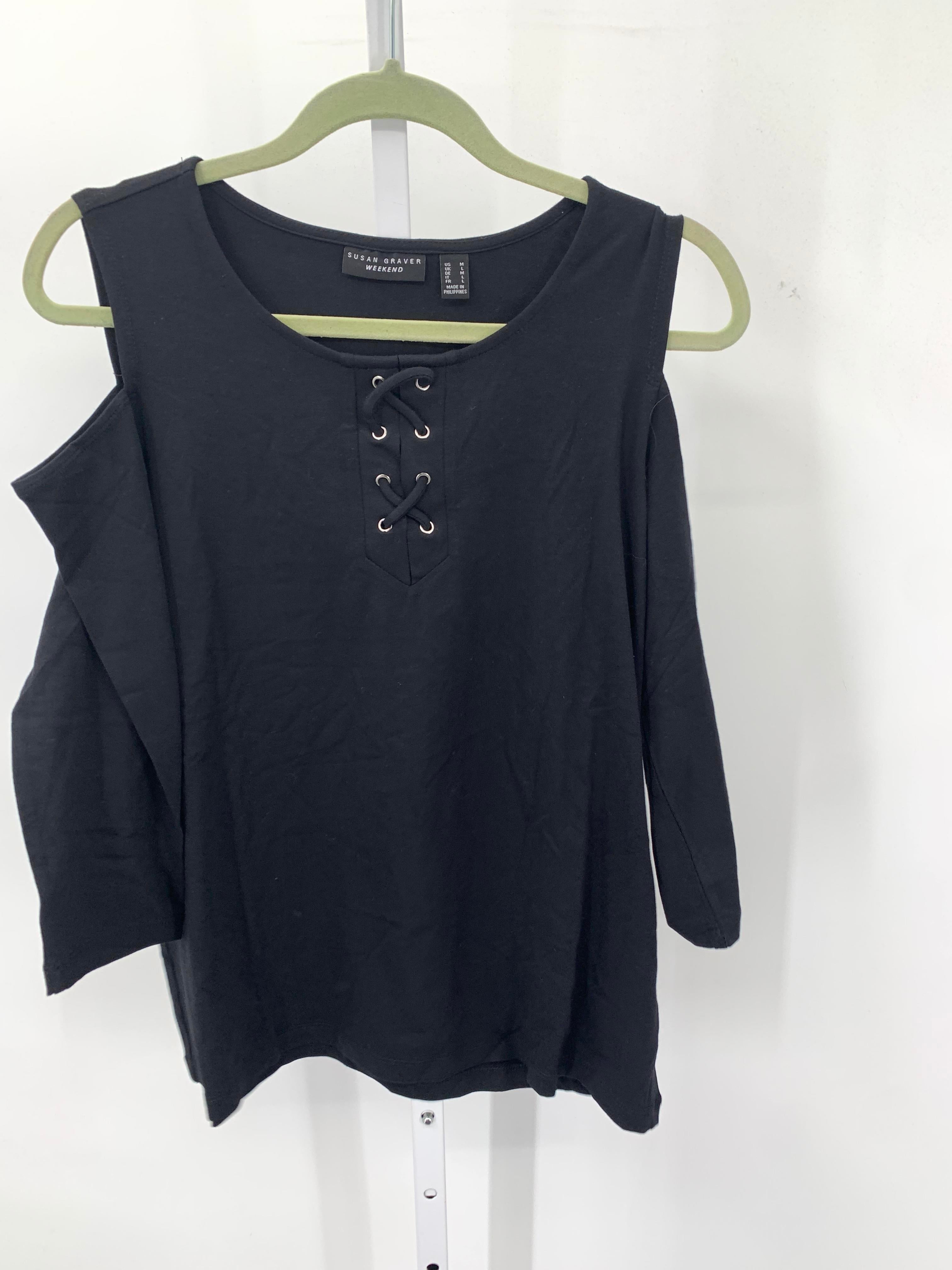 Susan Graver Size Medium Misses 3/4 Sleeve Shirt
