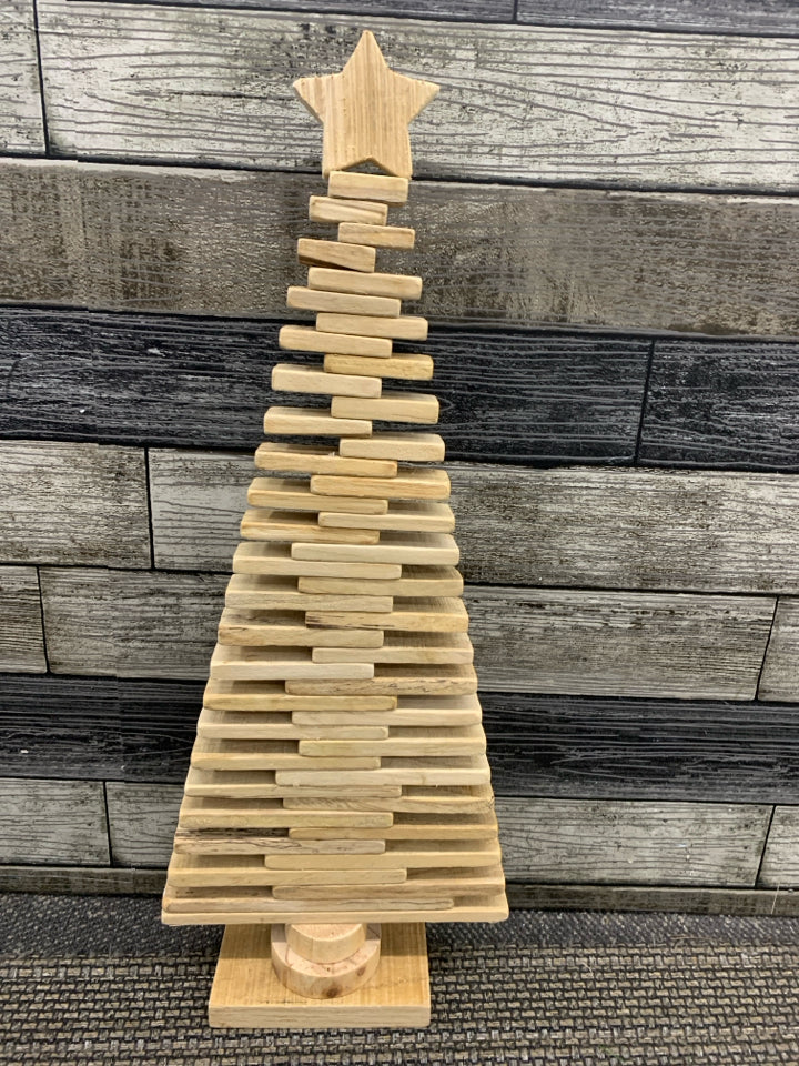 UNFINISHED WOOD TREE SHELF DECOR.