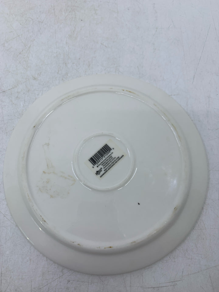 WHITE IRISH BLESSINGS CANDLE PLATE.