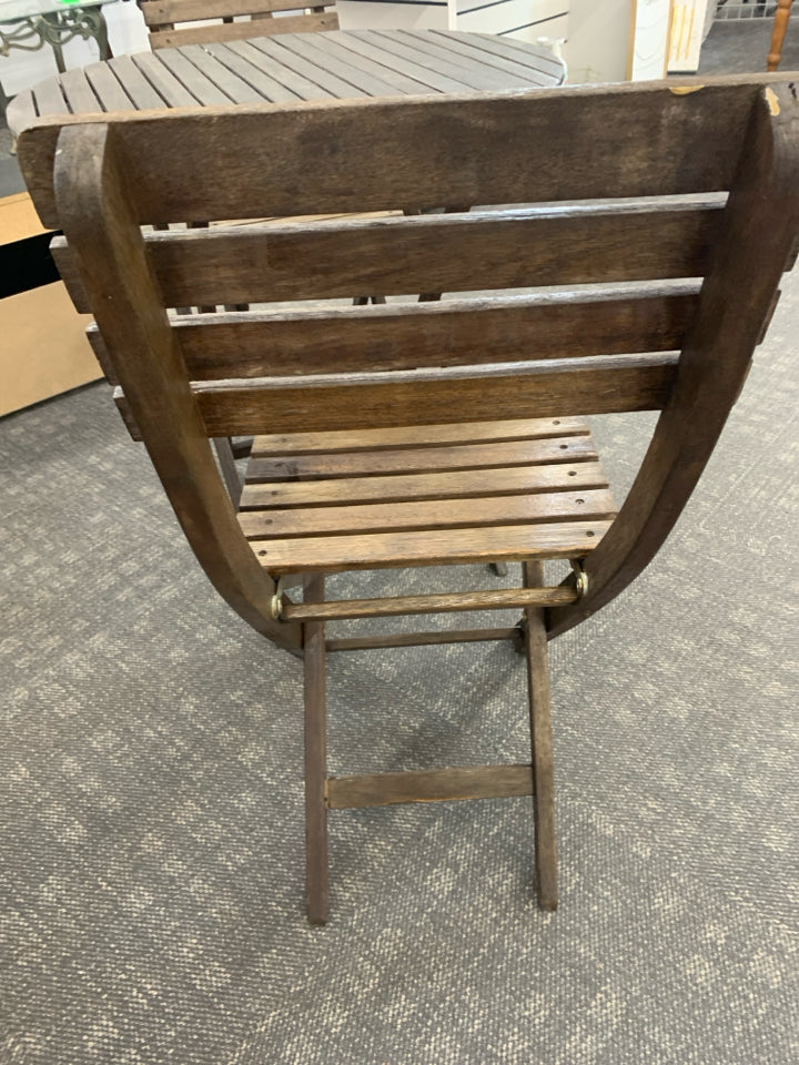 FOLDING BISTRO TABLE & 2 CHAIRS SET.