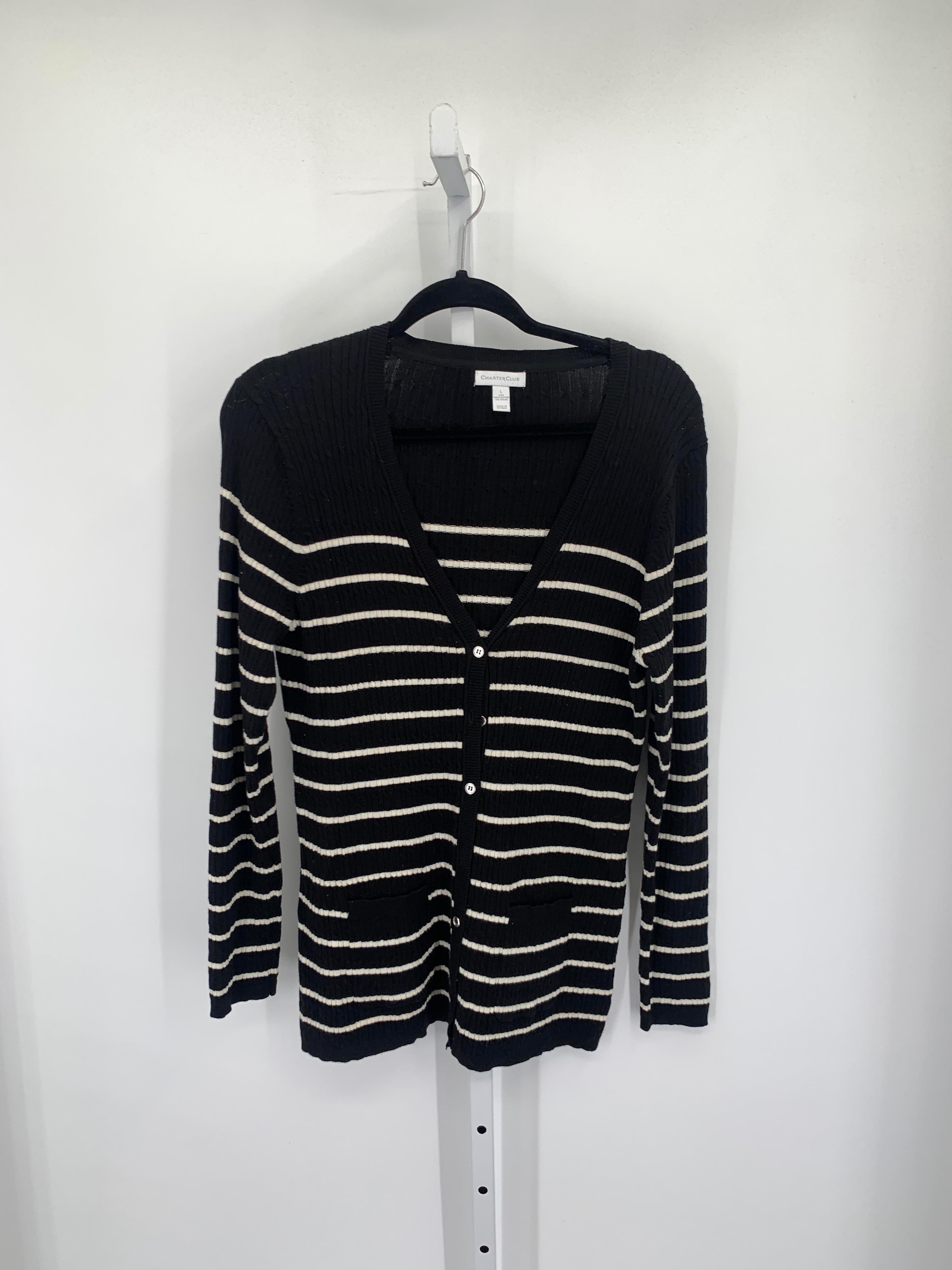 Charter Club Size Large Misses Long Slv Sweater