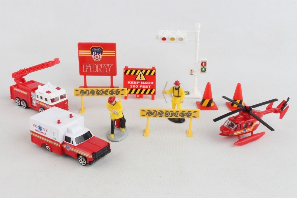 FDNY 12 Piece Playset