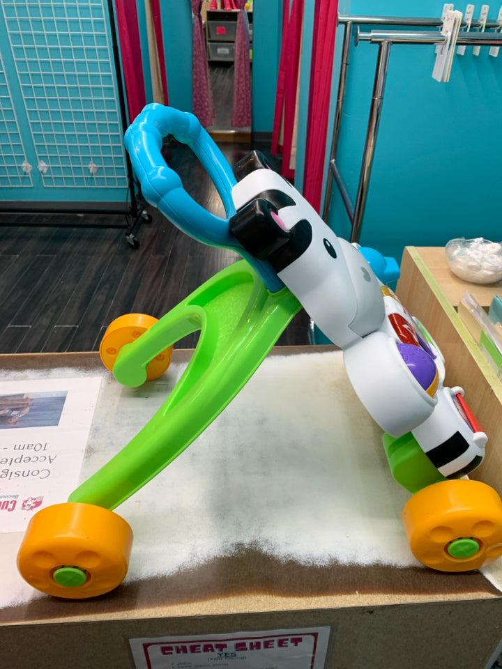 Fisher Price Baby Push Toy Learn with Me Zebra Walker Learning Activity
