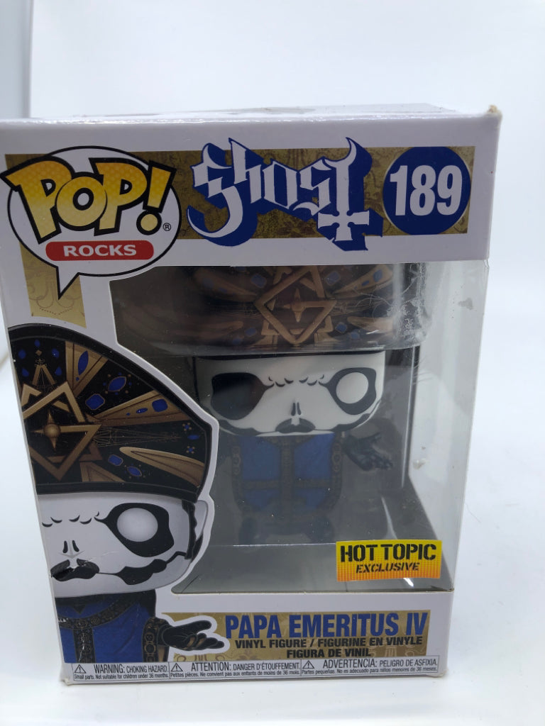 FUNKO POP GHOST PAPA EMERITUS IV 189- HOT TOPIC EXCLUSIVE