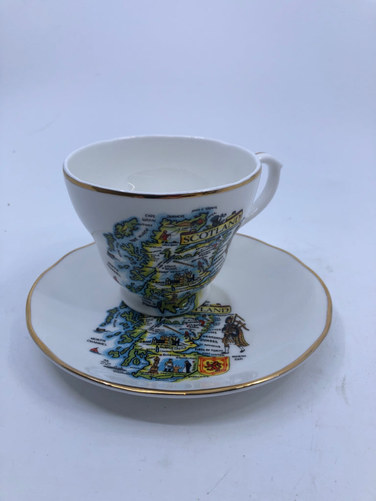 SCOTLAND TEACUP AND SAUCER.