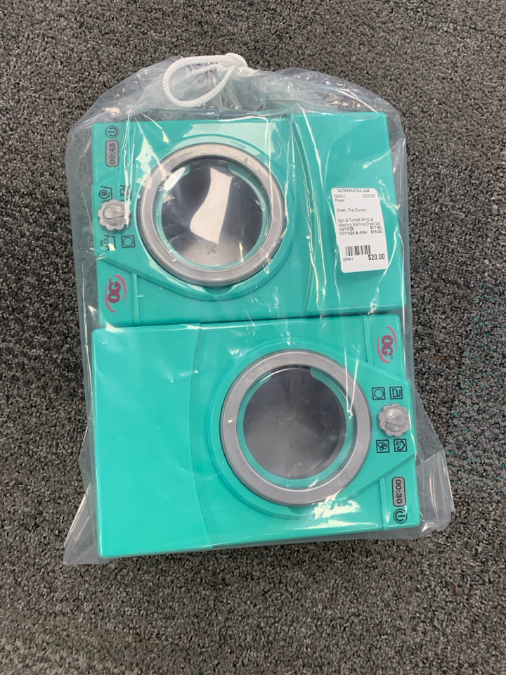 Spin & Tumble Wind up Washing Machine Dryer Set Our Generation OG