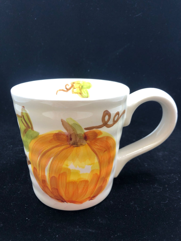 WATERCOLOR PUMPKIN COFFEE MUG.