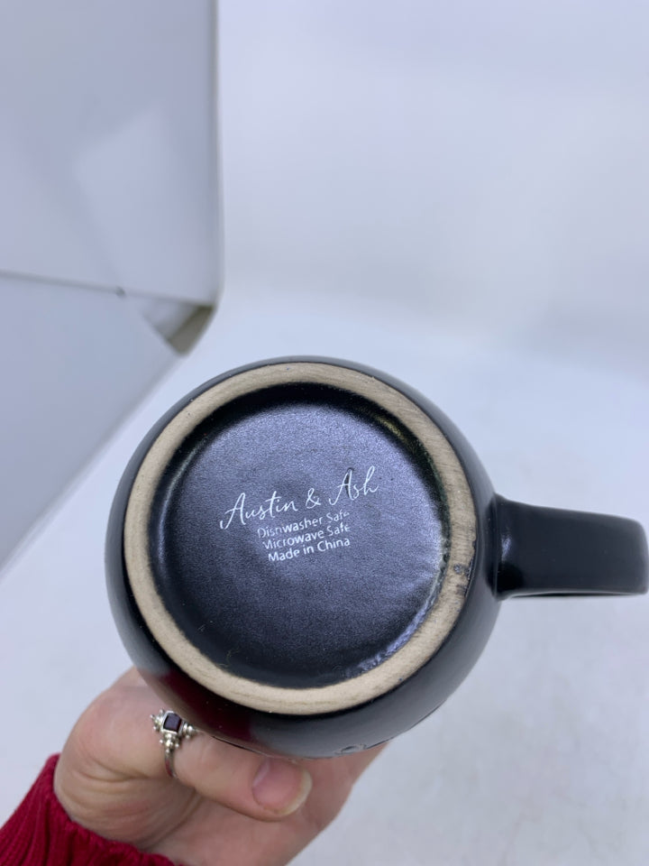 BLACK LOVE YOURSELF FIRST MUG.