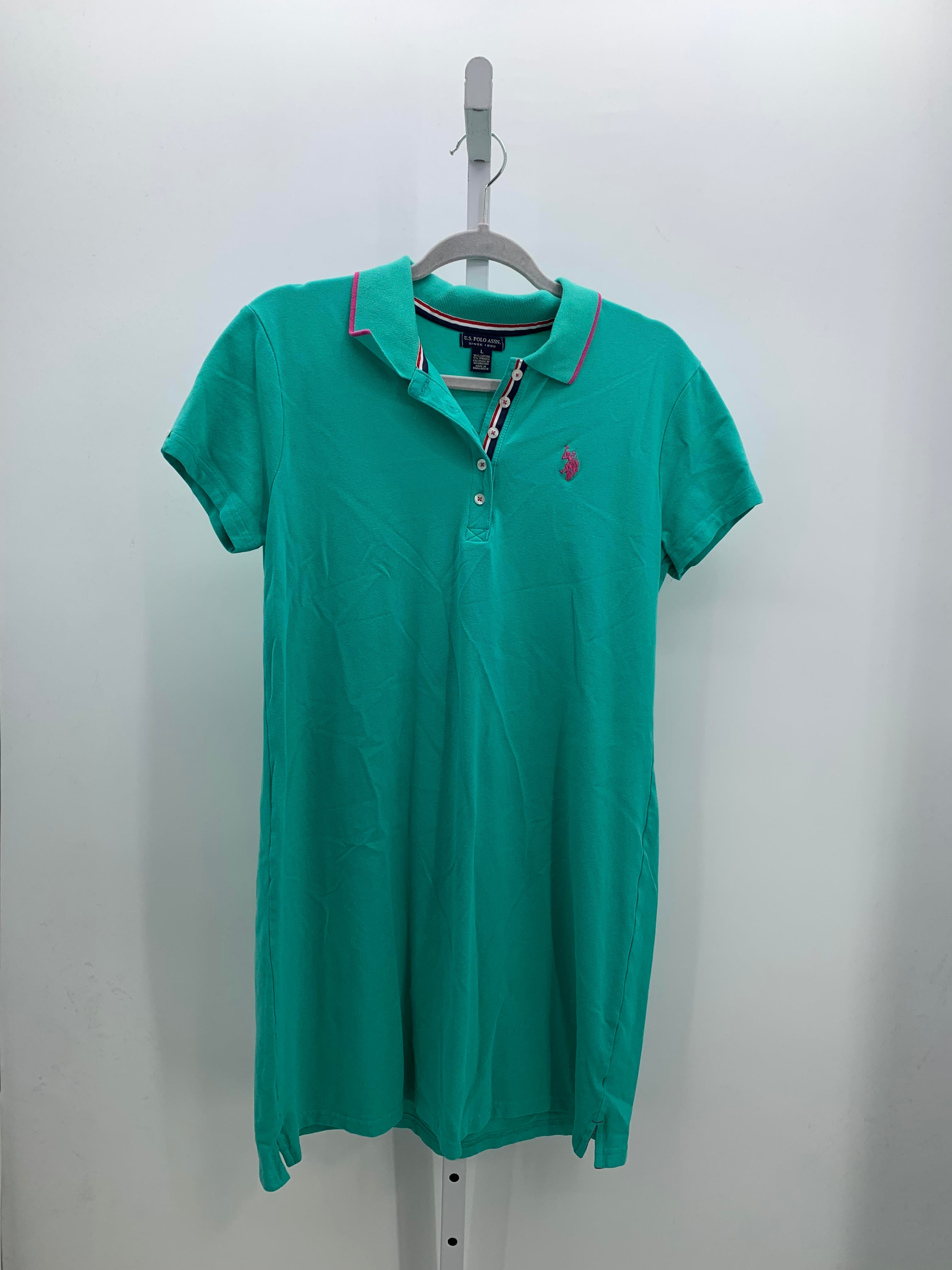 U.S. Polo Size Large Misses Short Sleeve Dress