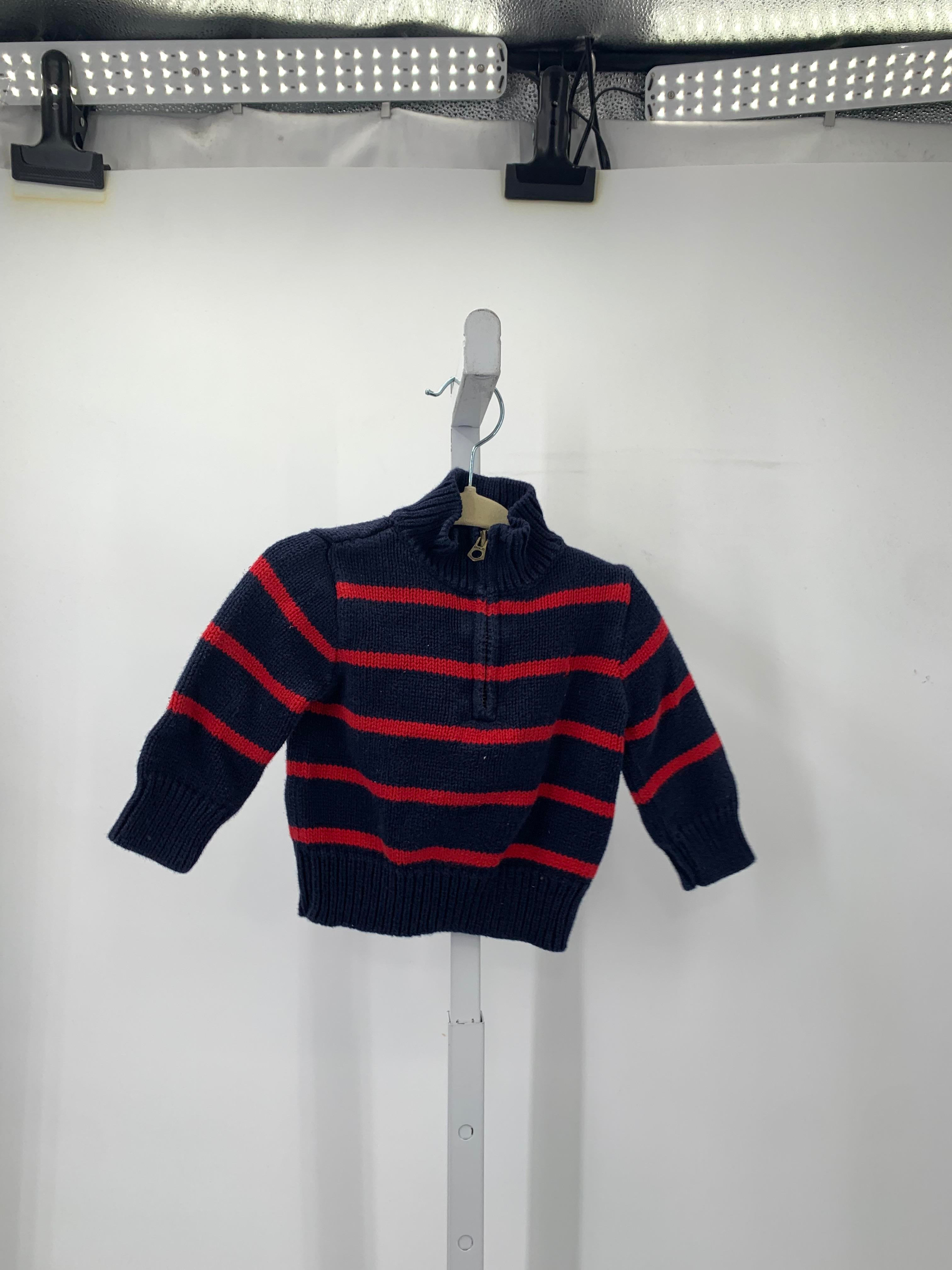 RED STRIPES PARTIAL ZIP