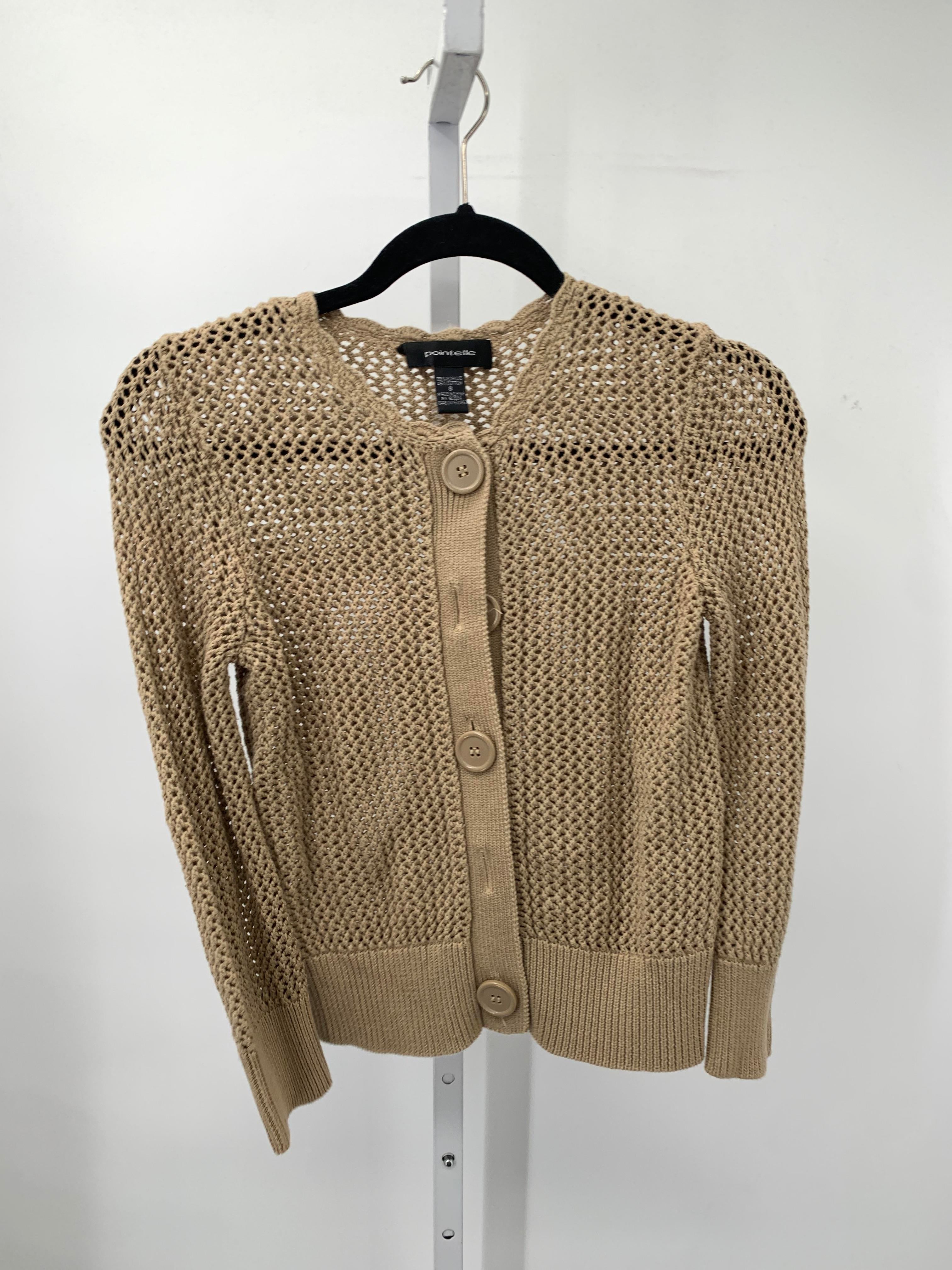 Pointelle Size Small Misses 3/4 Sleeve Sweater