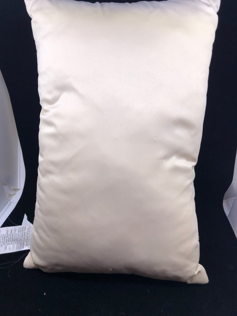 RECTANGLE FABRIC TAN PILLOW.