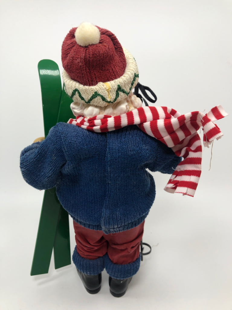 STANDING SANTA W/SKIIS DECOR.