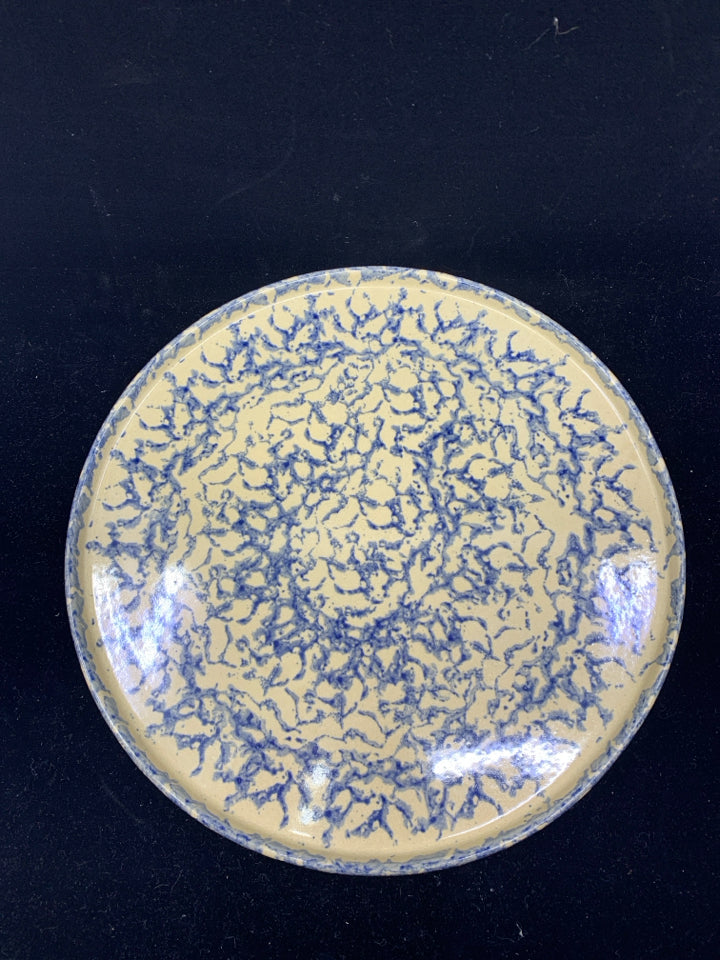 BLUE SPONGE SERVING PLATE.